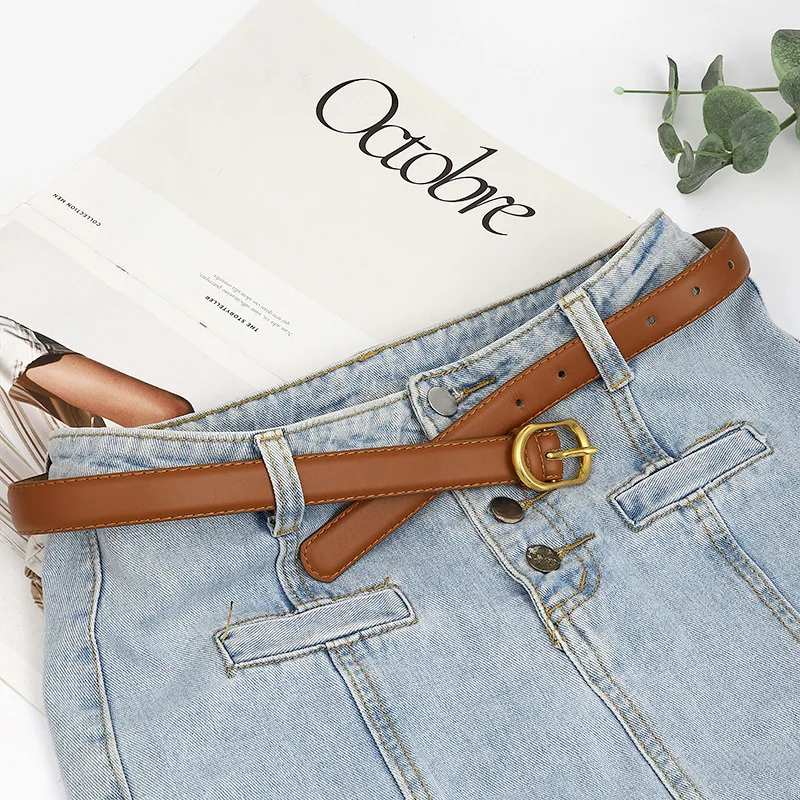Korean Style PU Jeans Waist Belt Woman Leisure Casual Pin Buckle Student Belt Fashion