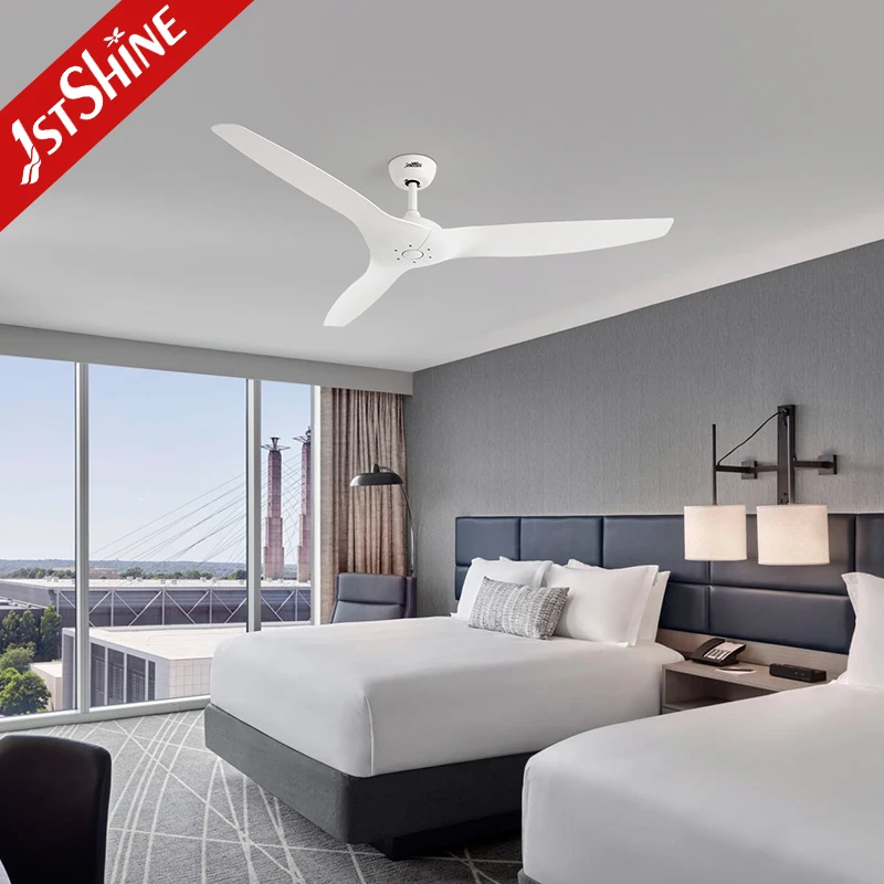 1stshine ceiling fan 60 inches white blade 6 speeds ABS ceiling fan with remote control