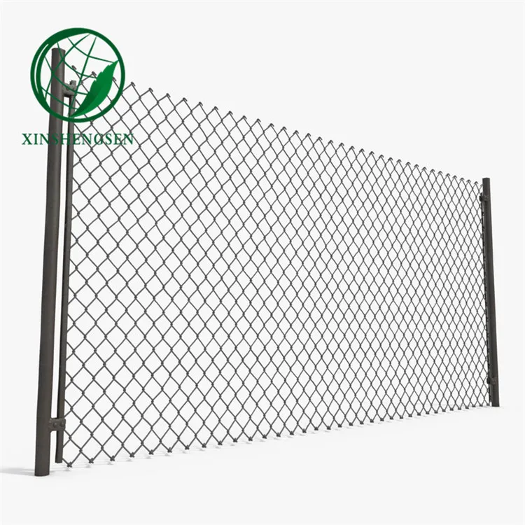 Electro galvanized metal black chain link fence kit 2*3 m 3*10 ft chain link temporary fence panels