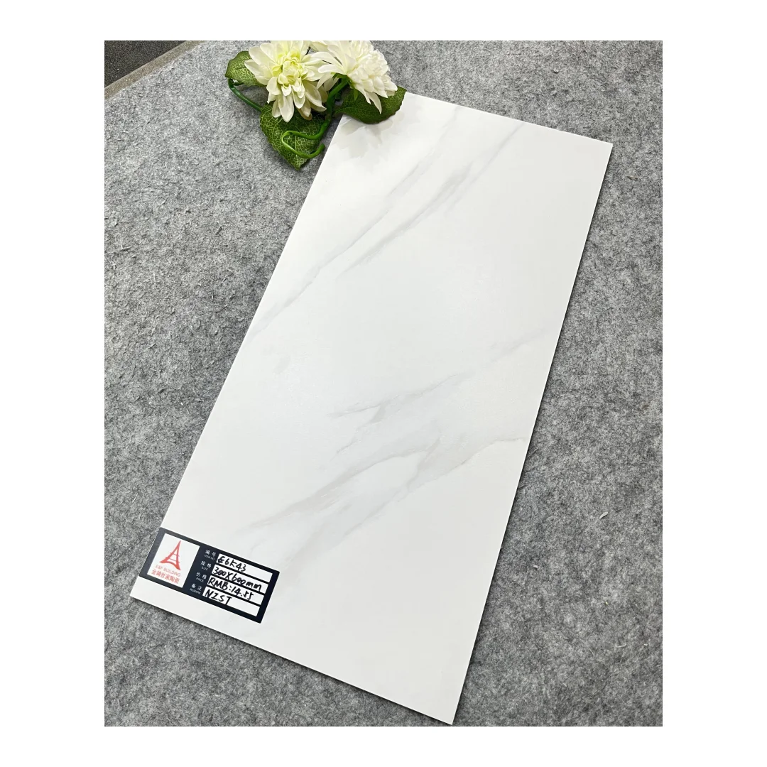 Rustic matte finish ceramic shower wall tiles 300x600 white cararra shower porcelain tile designs for Hotel