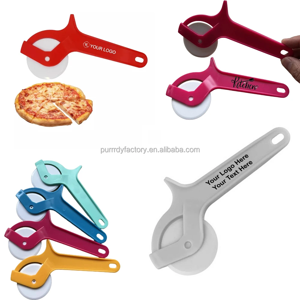 Custom Printed Thin Crust Pizza Cutters Dough Roller Baking Tool For Pizza Bread Pastry Multi-functional Cake Pizza Cutter