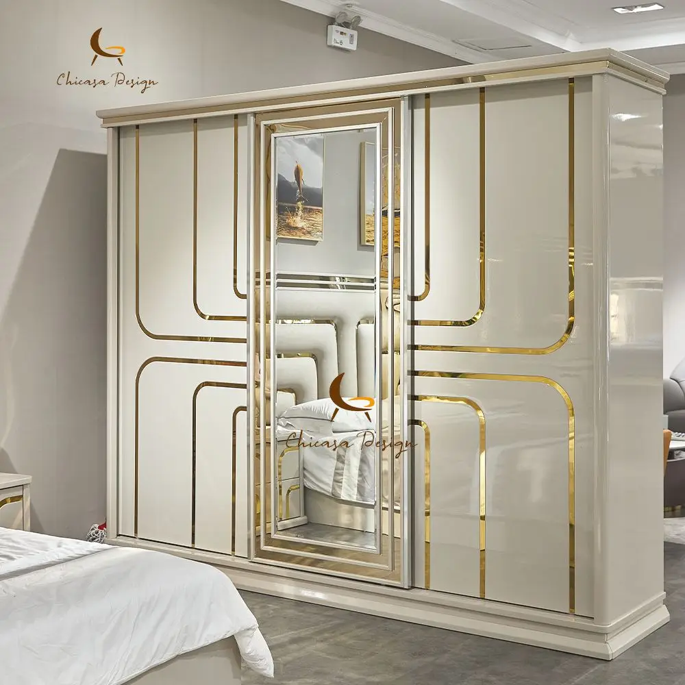 Hot Sale Bedroom Furniture Set Luxury King Size Bed Classic Wardrobe Bedroom Furniture