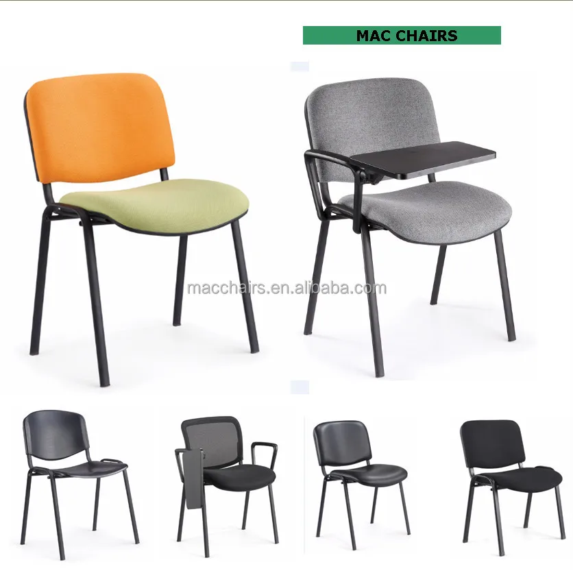 Leather Seat Training Chair Without Wheels 150kgs Silla de visita