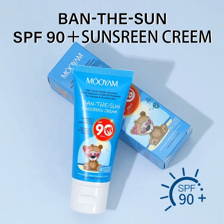 Private Label Ban-The-Sun SPF90 Sunscreen Cream OEM Sunblock Wholesale