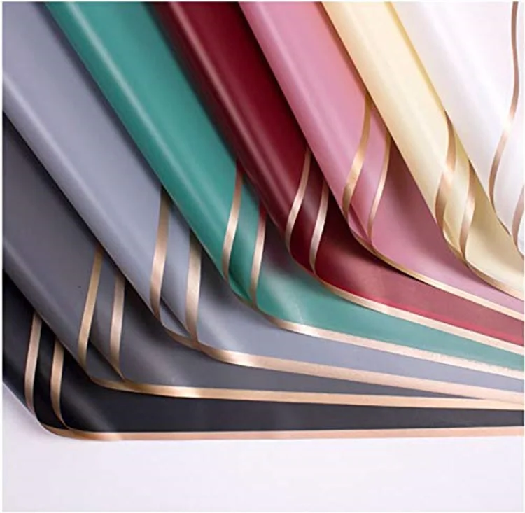 Custom Printing Korean Style Flower Rose Wrapping Packaging Roll Paper Luxury Packaging Boxes For Flowers