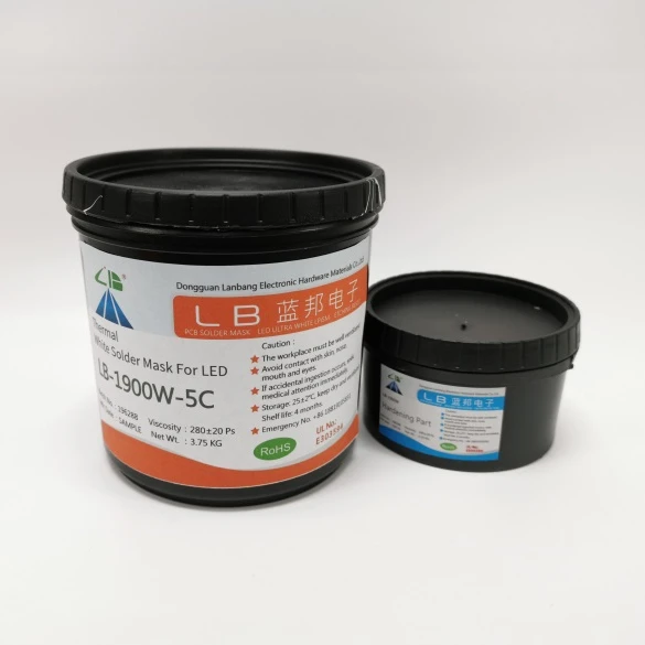 Термоотверждаемые белые чернила для защиты от пайки