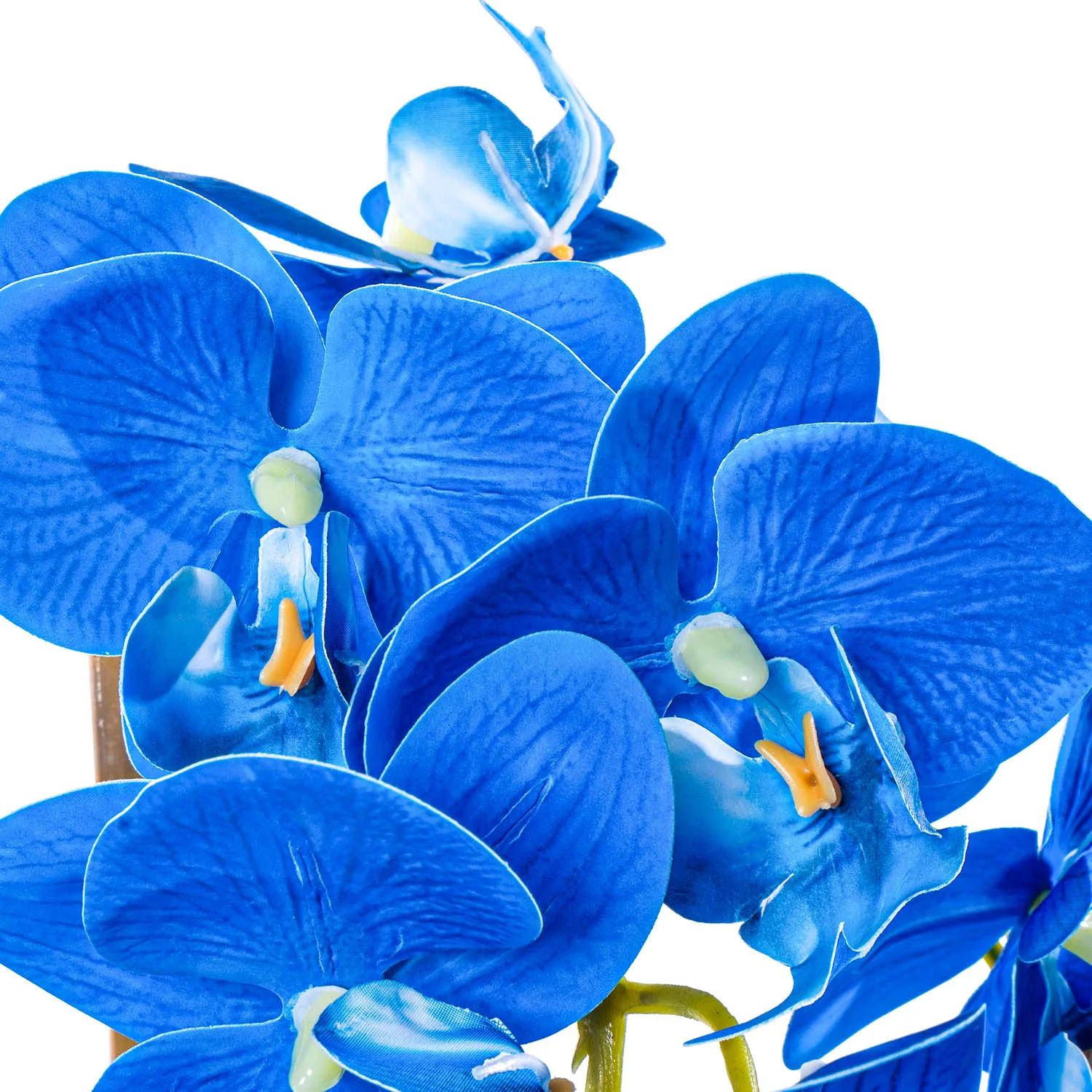 Wholesale Orchids Natural-like Artificial Flowers Plants White Real Touch  Room Decoration Decor With Pot