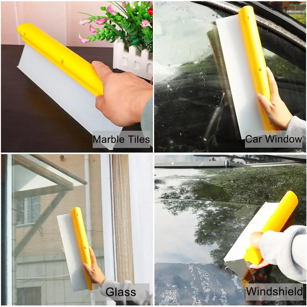 Car Squeegee 12 inch Silicone Squeegee Automotive Water Wiper for Car Drying,Flexible T-Bar Water Blade for Car,Windshield,Glass