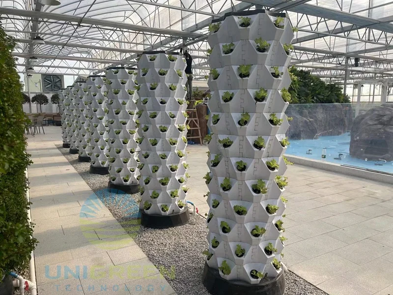 Greenhouse Soilless Cultivation Vertical Grow Tower Hydroponic Growing System