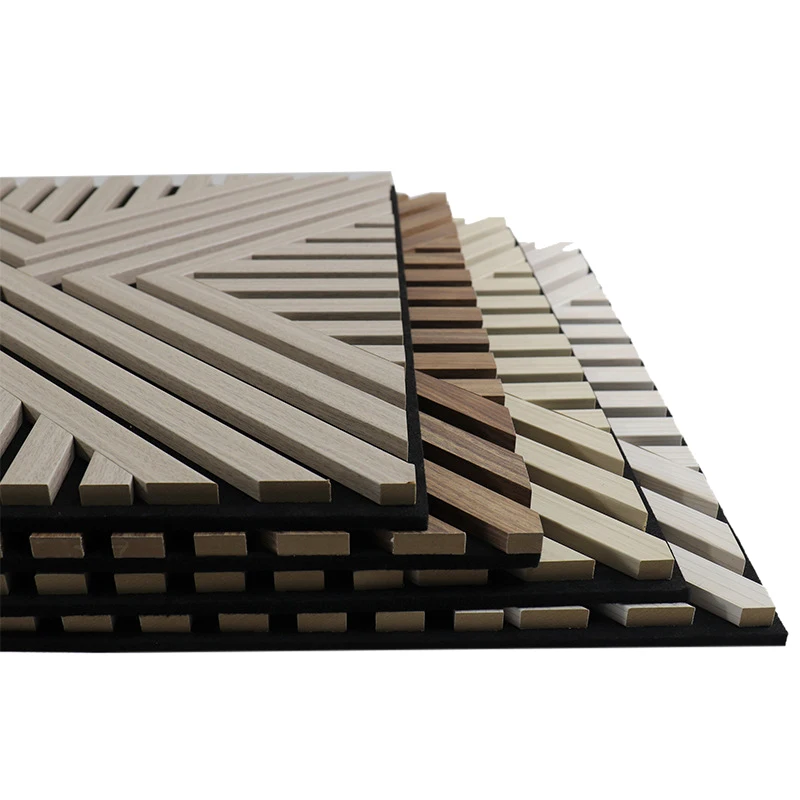 Wholesale Home Decor Item China Manufacturer Inner Acoustic Wood Slat Wall Panels Polyester Fiber Soundproof Wall Panel Acoustic