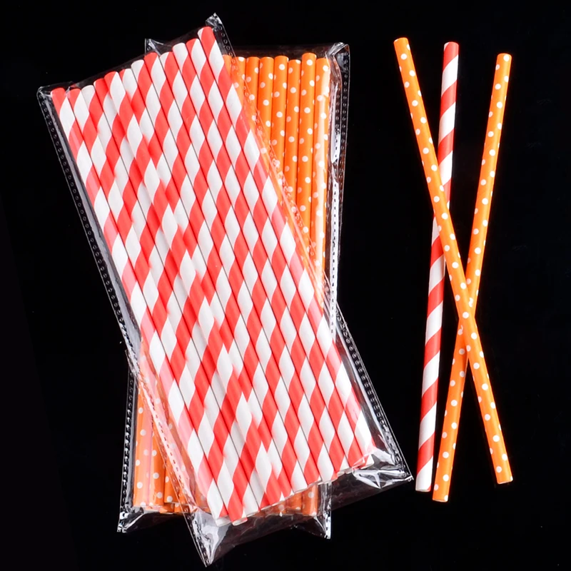 Wholesale Factory Price Food-grade Color Paper Drinking Straws Eco-friendly Biodegradable Disposable Paper Straws