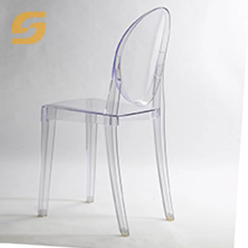 Commercial Furniture Clear Polycarbonate Tiffany Resin French Louis Chiavari Event Rental Acrylic Ghost Chair For Wedding