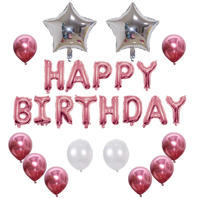 Birthday Aluminum Balloons Pink Head Cartoon Foil Balloons Kids Birthday Party Supplies Wedding Decorations