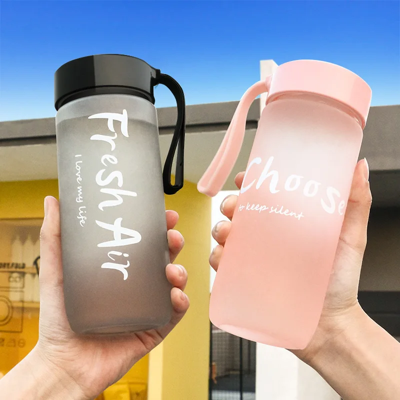 Personalised 620ml Transparent Plastic Water Bottle Sport Clear Drinking Water Clear Portable Kids Water Bottle