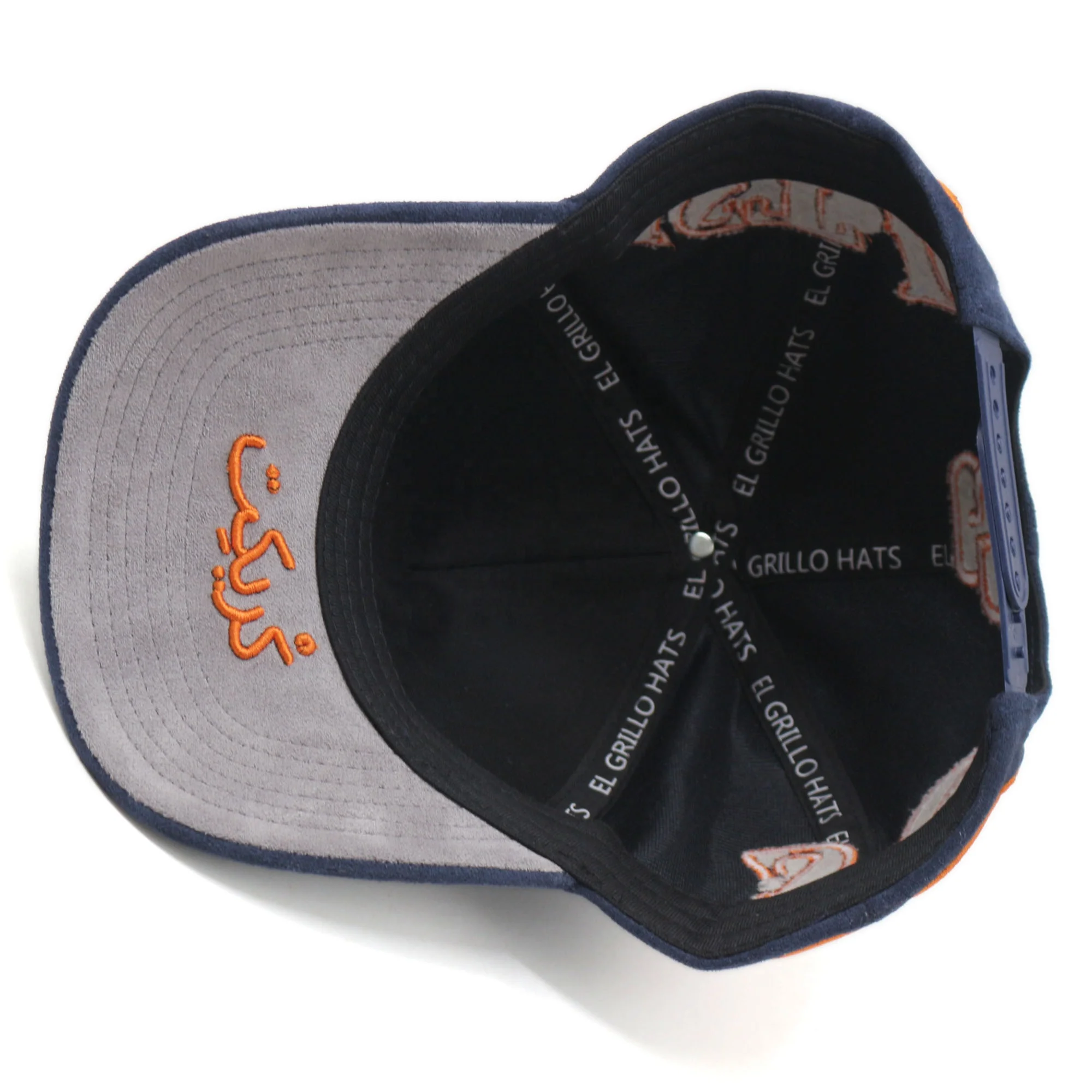 Small MOQ 5 panel suede baseball cap with customized embroidery logo
