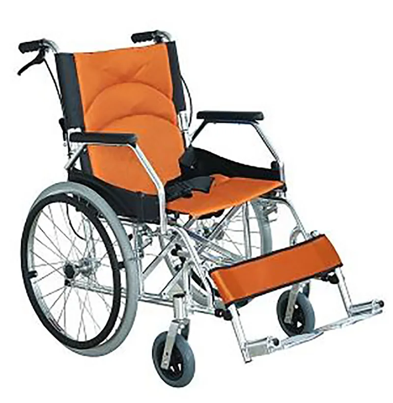 Lightweight Aluminum Portable Manual Wheelchair Travel Trolley Self Propelled Folding  Handicapped and Disable Elderly