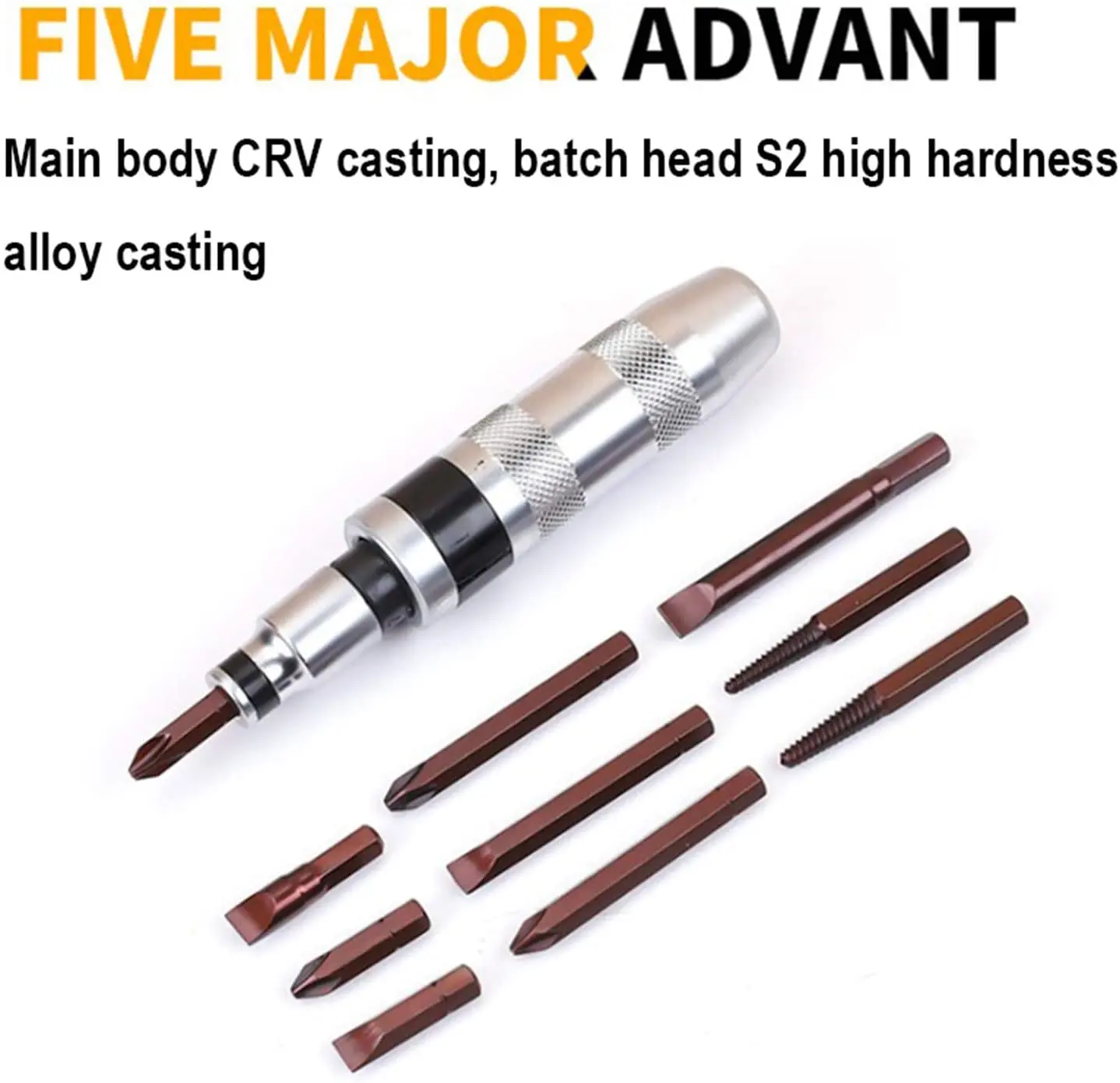 12pcs Hand Impact Screwdriver remove stubborn nut rust screw hammer screwdriver tool set