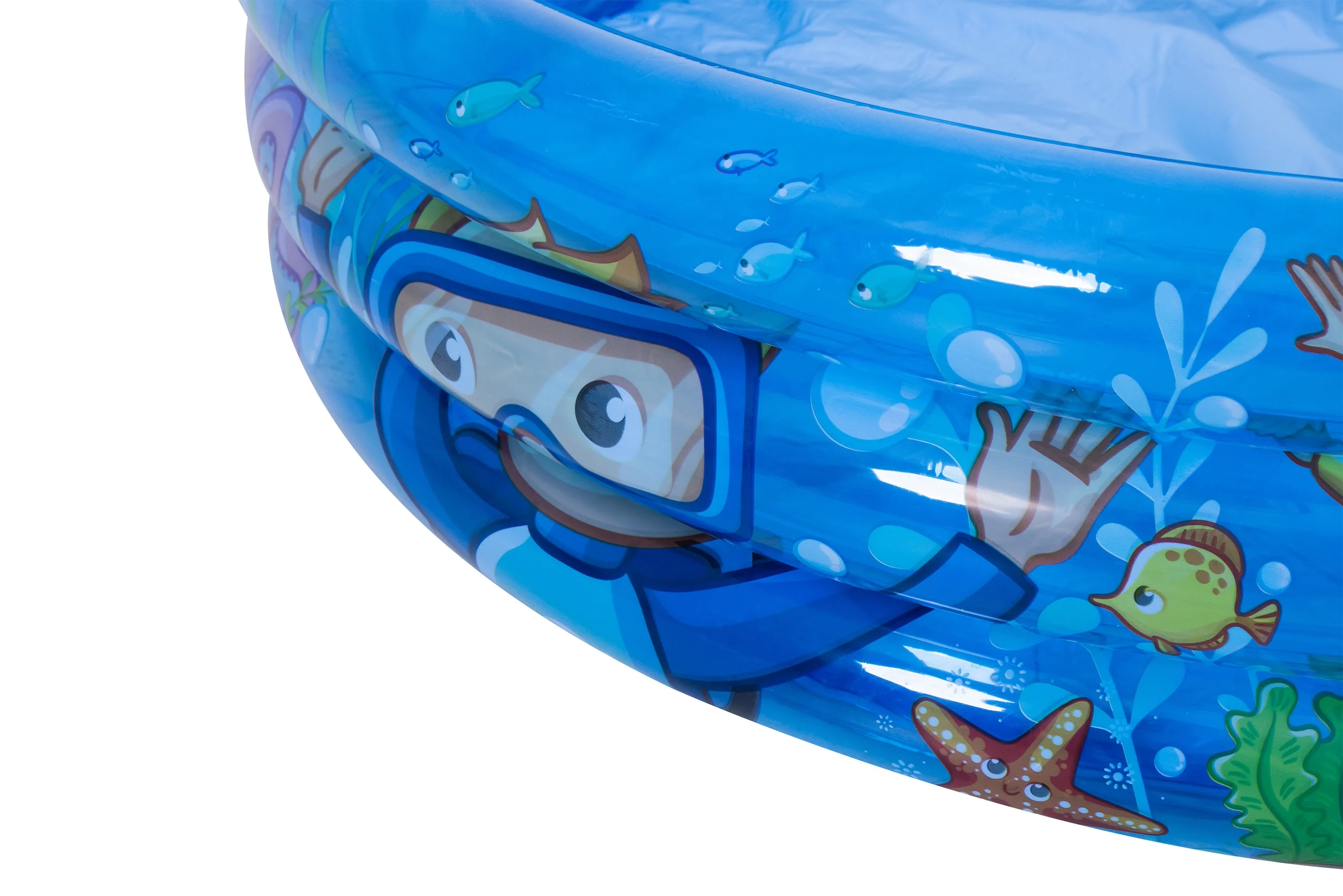 Sunclub 51003 надувные водные игрушки Морской Мир 3-кольцевой бассейн 122 см x 25 пластиковые пляжные летние для детей