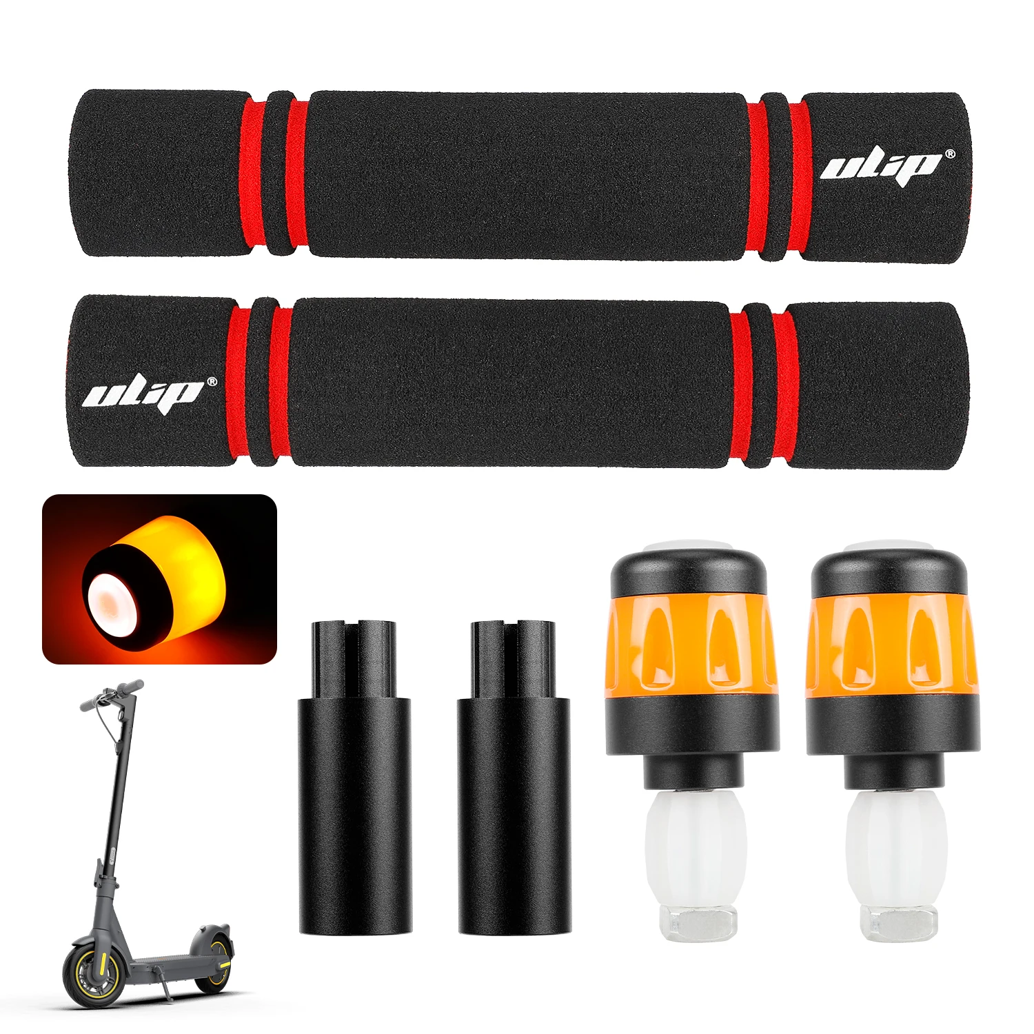 Ulip Handlebar Grips Handlebar Extender Turn Signals LED Lights for Segway Ninebot Max G30 G30LP G30E Electric Scooters Parts