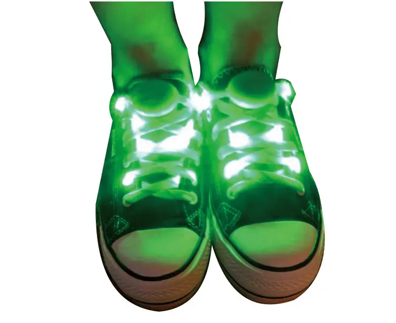 
LED shoe laces glow in dark fluorescent sneakers party camping shoes laces Luminous shoelace flat rope light shoelace 