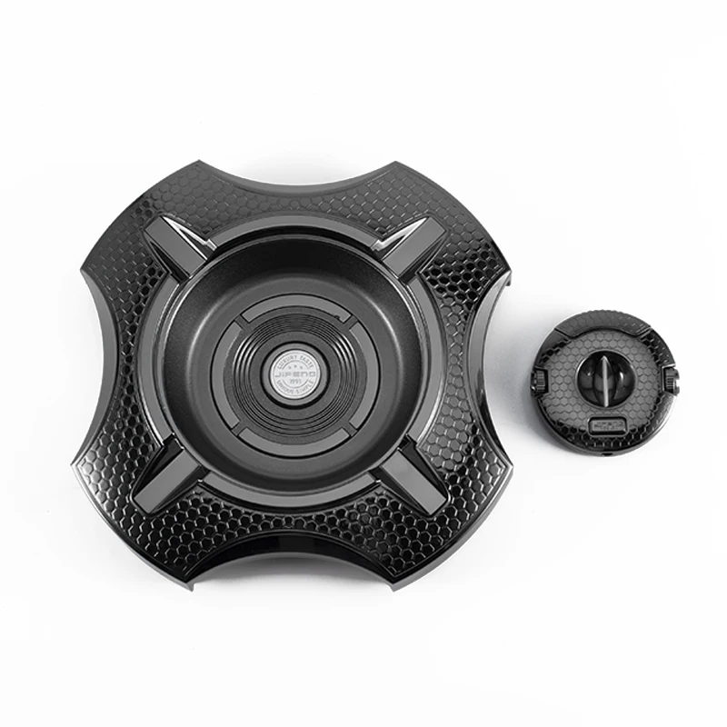 JIFENG JF-TZ267 UFO design vintage/fashion style metal cigar ashtray and cutter set with cigar punches both sides for cigar gift