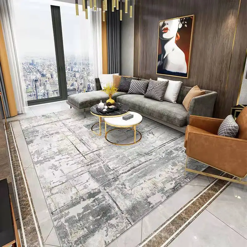 Large size Persian carpet ethnic style Printed carpet crystal velvet thickened anti slip mat living room bedroom rug