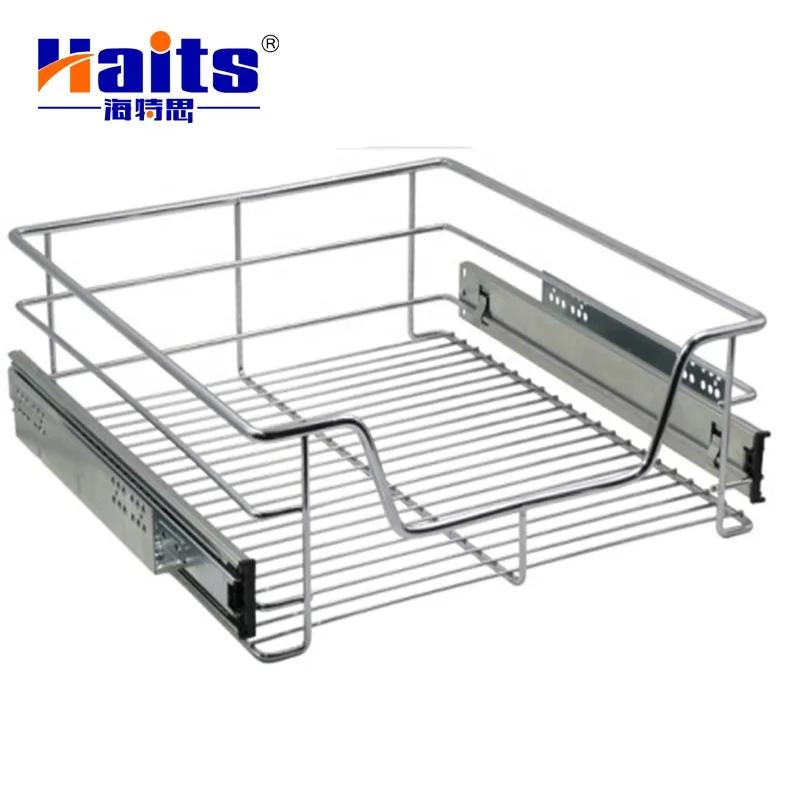 Mesh Wire Kitchen Vegetable Storage Basket Stainless Steel Kitchen Drawer Basket