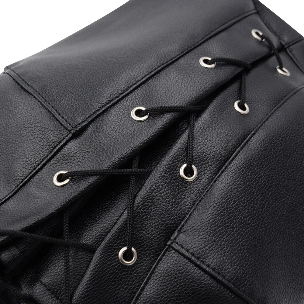 Fetish PU Leather Head Hood BDSM Slave Game Bondage Restraint Face Mask Erotic Sex Toys Role Play For Men Women SM Mask