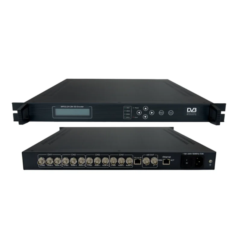 CATV Digital Headend 4 in 1 encoder 4 channels MPEG2 MPEG4 SD Video Encoder with IP output
