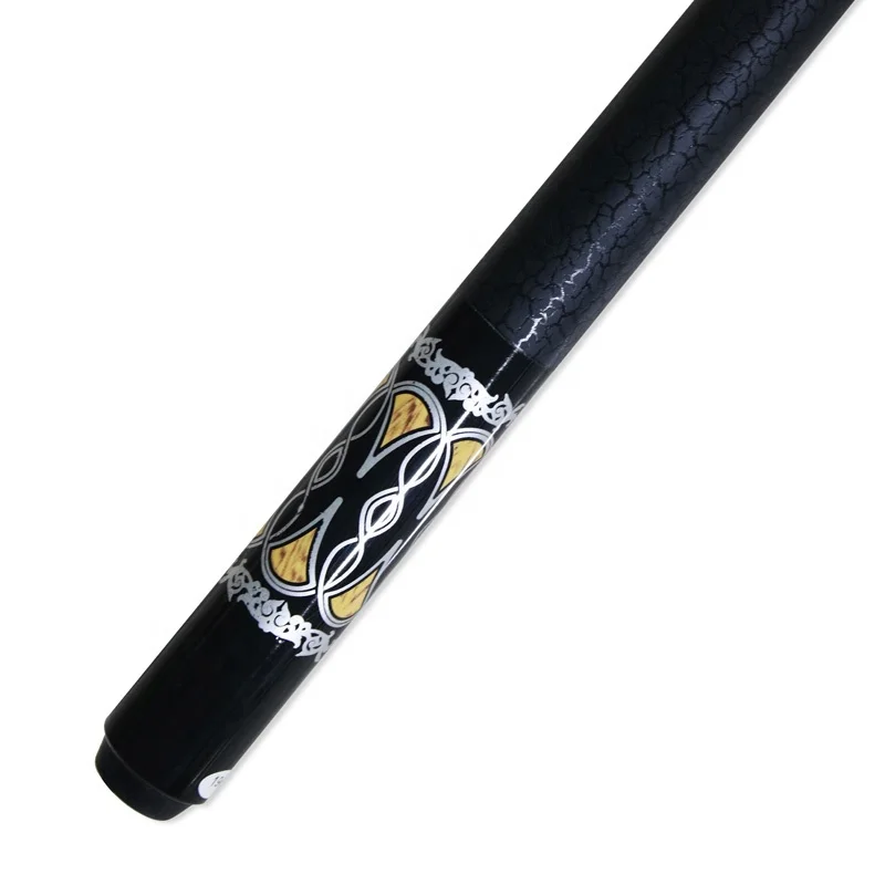 1/2 Pc Maple Wood Shaft With Leather Painting Pool Cue Billiard Sticks