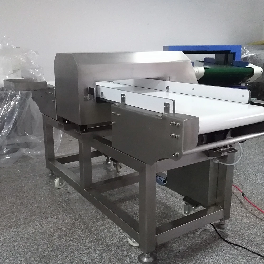 Auto-conveying metal detection systems food detector in plastic with Air jet rejector