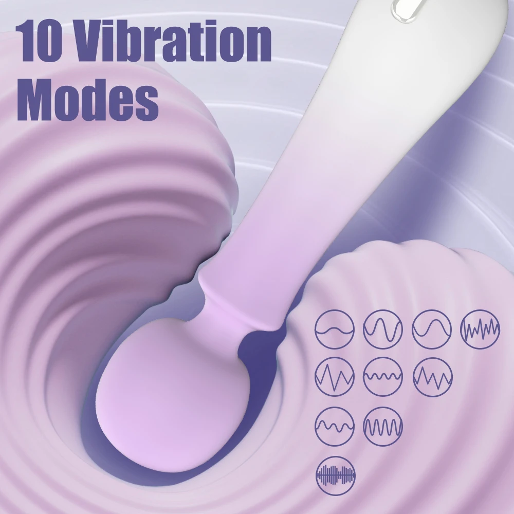 Фиолетовый белый цвет 10 режимов вибрации беспроводной стимулятор клитора вибратор игрушки для взрослых палочка набор вибраторов