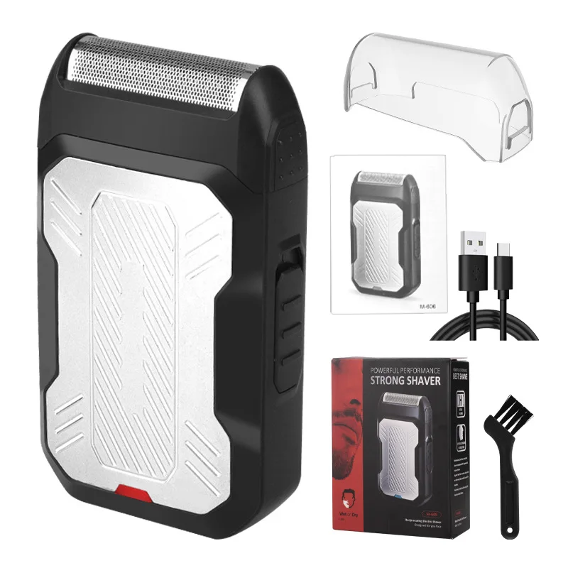 Portable Travel Waterproof Electric razors Battery Power Supply Electric Shaver Beard Cutting foil shaver for men