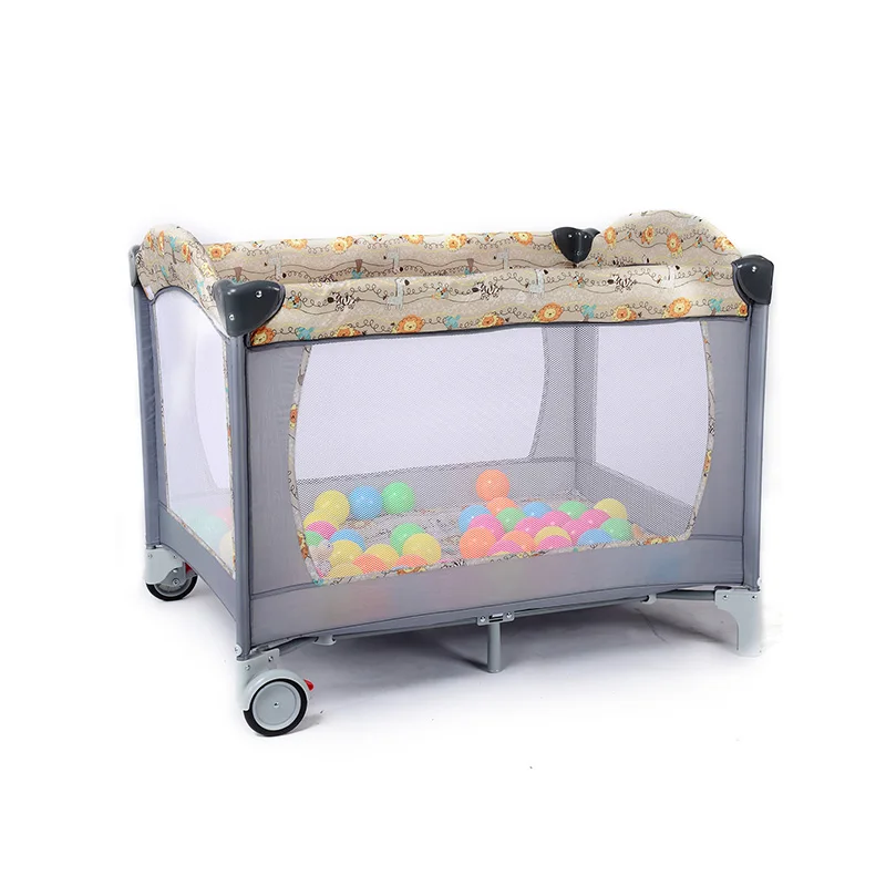 European Style Mini Toddler Girl Bed, Factory Best Selling Travel Baby Cot Beds/