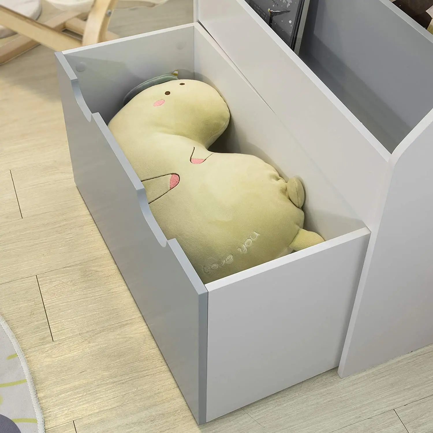 Combohome Kid Decoration Bookcase Children Kids Bookcase With Drawer And Wheels Book Shelf Storage Display Rack