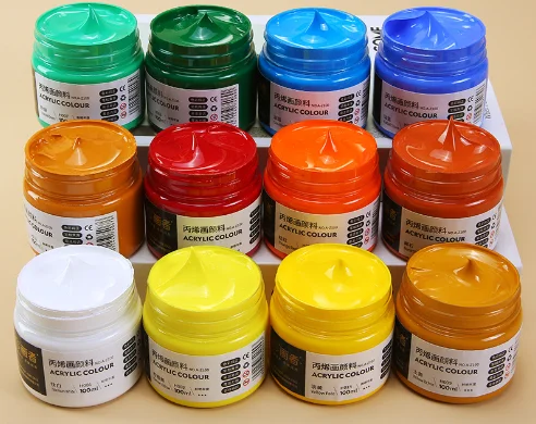 Custom 12/24/36 Colors Acrylic Paint Set Acrylic Color Paint Buy Wholesale 100ml Acrylic Art Paints Prices For Kids