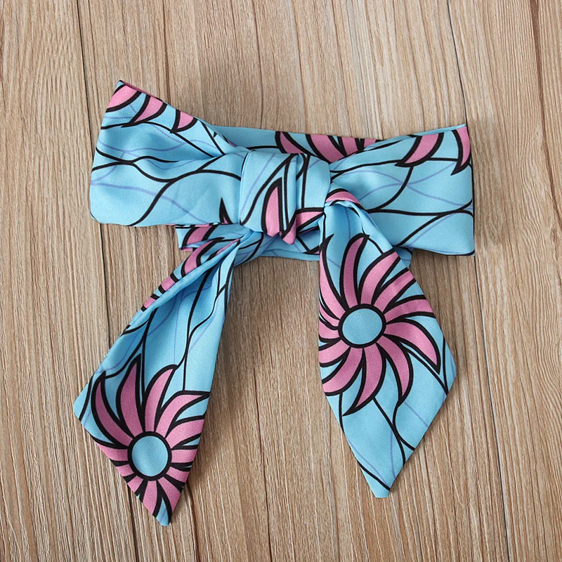 African summer lotus leaf strapless jumpsuit hair band 2pcs for baby