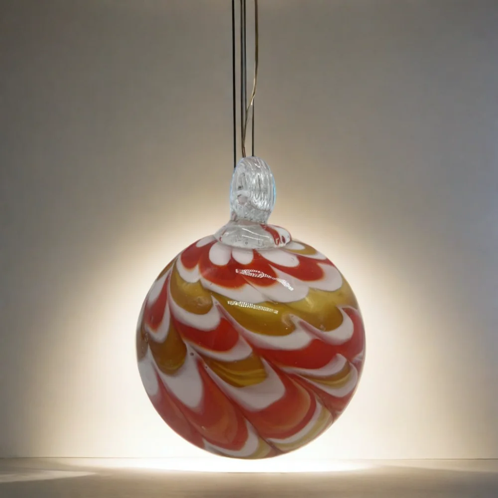 Handmade Glass Hanging Balls for Decorating Hanging Trees Part of Glass Crafts
