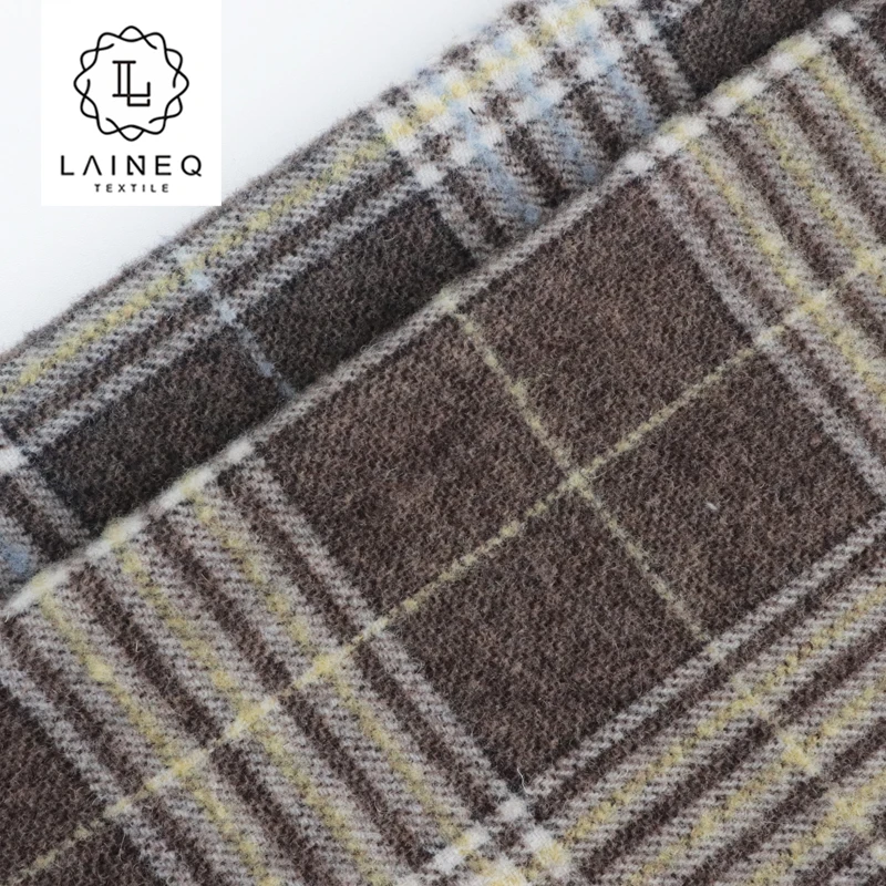 2023, шикарная и модная шерстяная ткань в клетку, 70% шерстяная ткань с двусторонним отделением разных цветов