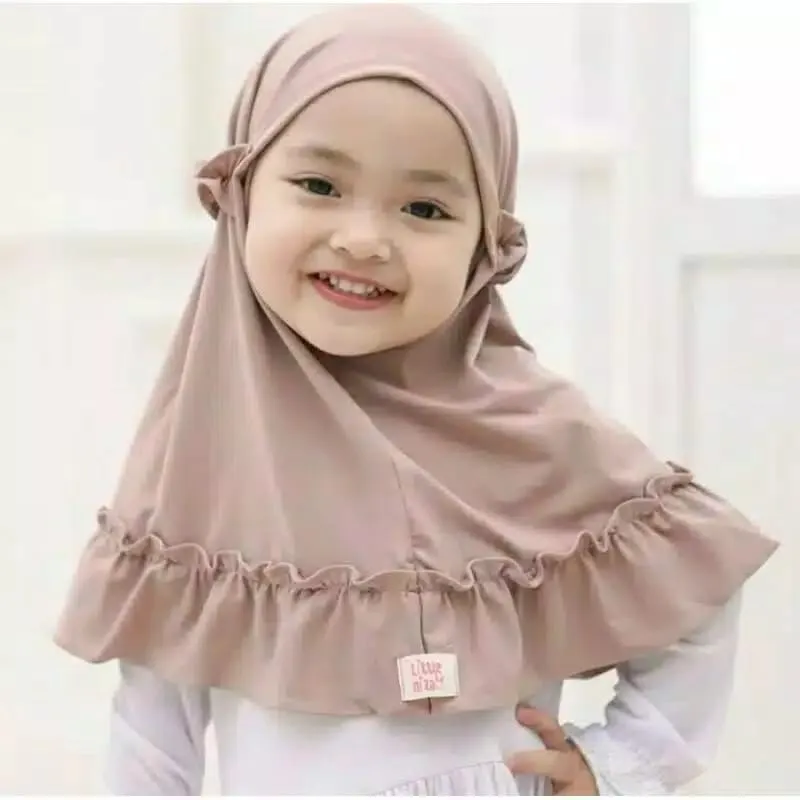 Wholesale 0-3 Years Old Solid Color Little Girl Children Hijab Child Baby Malaysia Turban Hat Instant Jersey Hijab Scarf for Kid