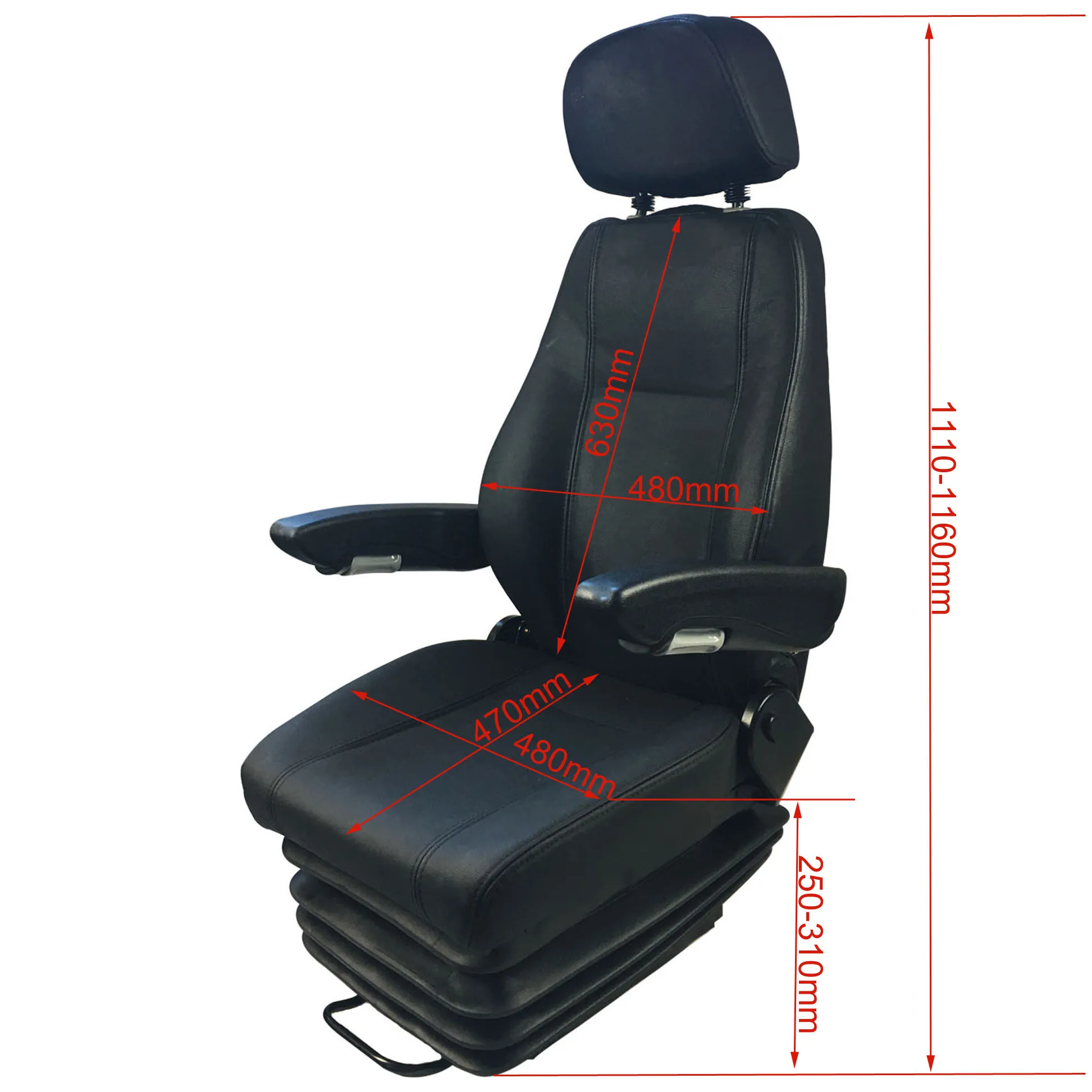 Factory Simple Type Engineering Truck Seat With Height Adjustment