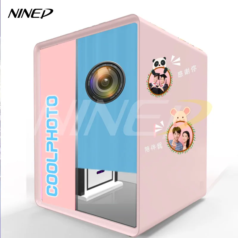 NINED Hot Self Service Photo Booth Machine Picture Kiosk Selfie Screen/selfie Booth Machine Photobooth Kiosk/selfie Kiosk Print