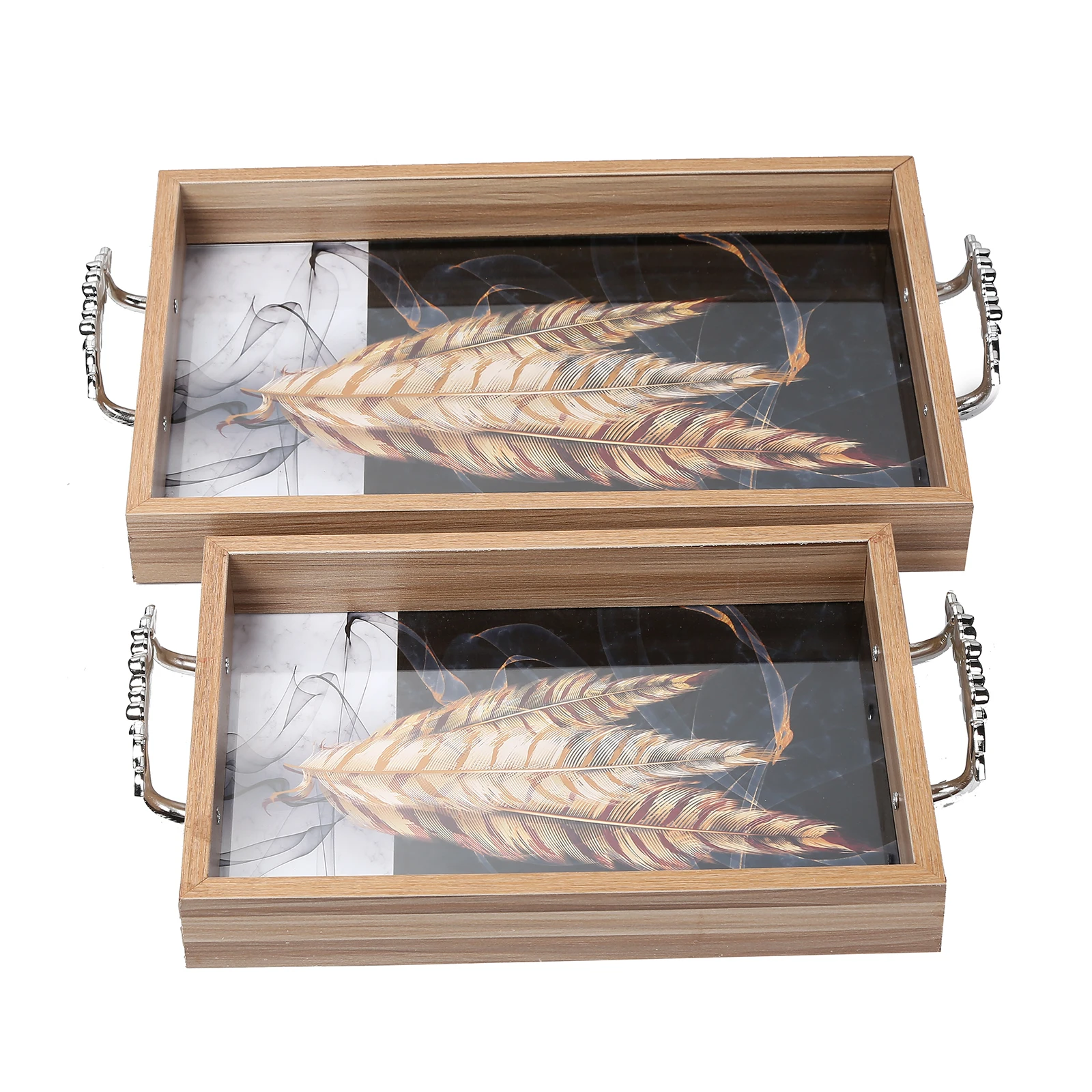 
Wholesales Tp-14 High Quatity Food Tray For Hotel Restaurant Home Serving Tray With Plastic Handle 