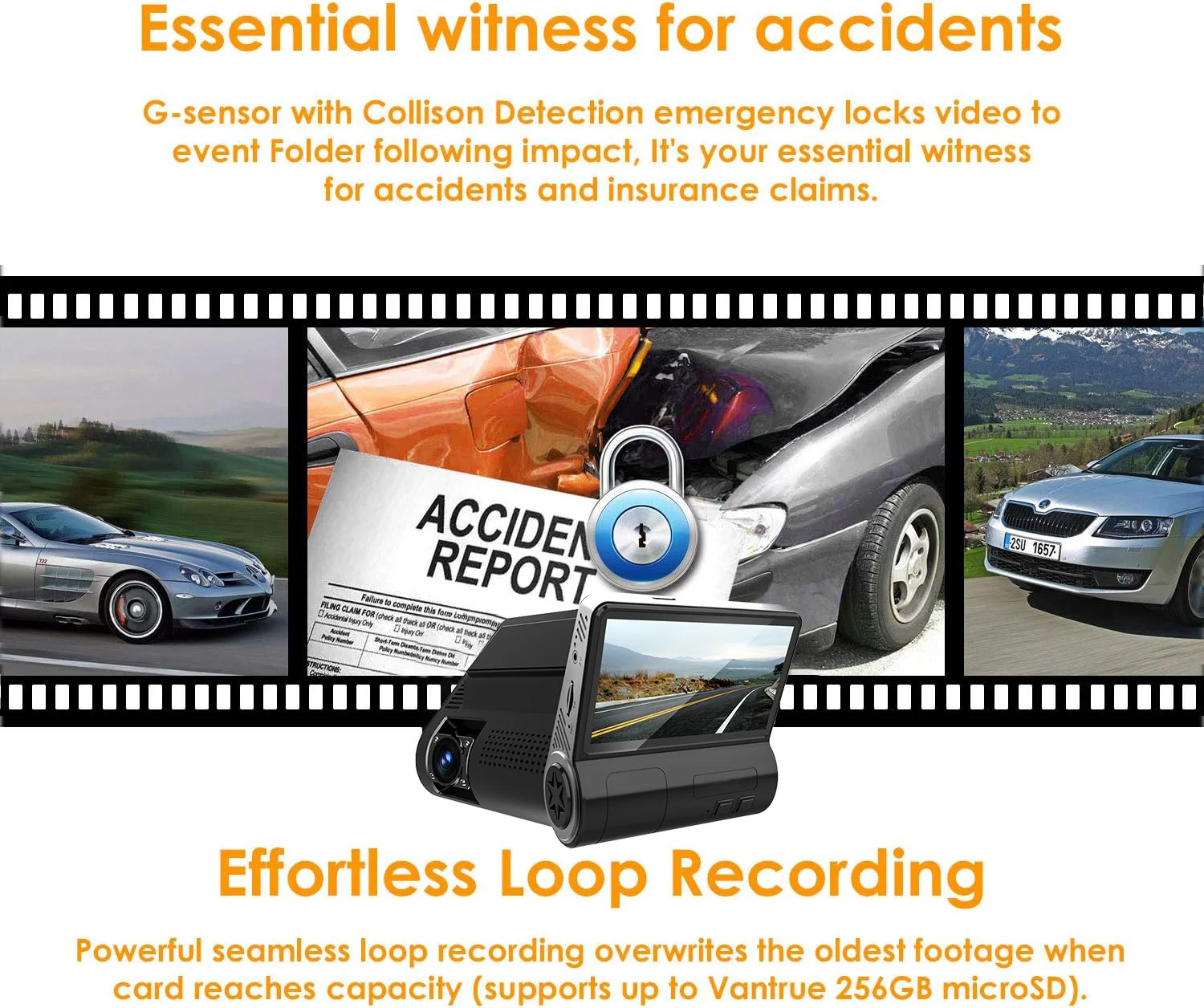 night vision 360 degree lens wifi recorder dual dvr dashboard front and rear dashcam 4k camera dash cam car black box for car