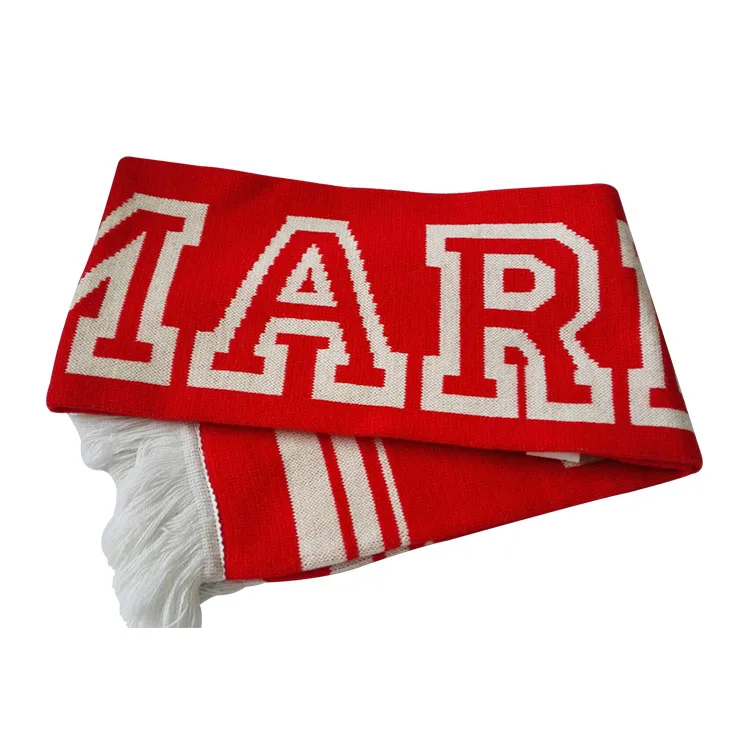 Вязаный рекламный осенний шарф из 50% переработанного полиэстера и