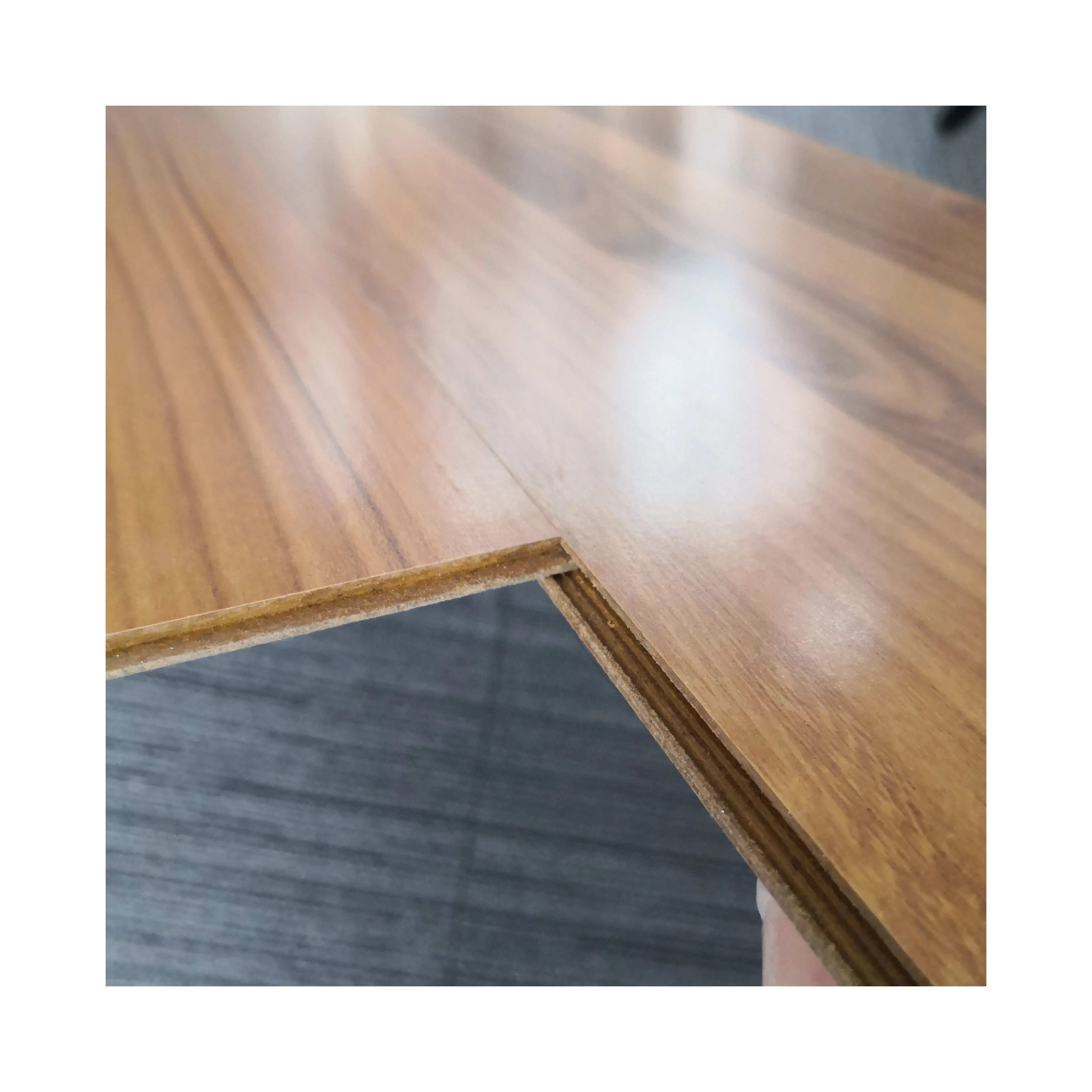 100% European Economic price black oak herringbone laminate Floor GOLDEN PINE HDF