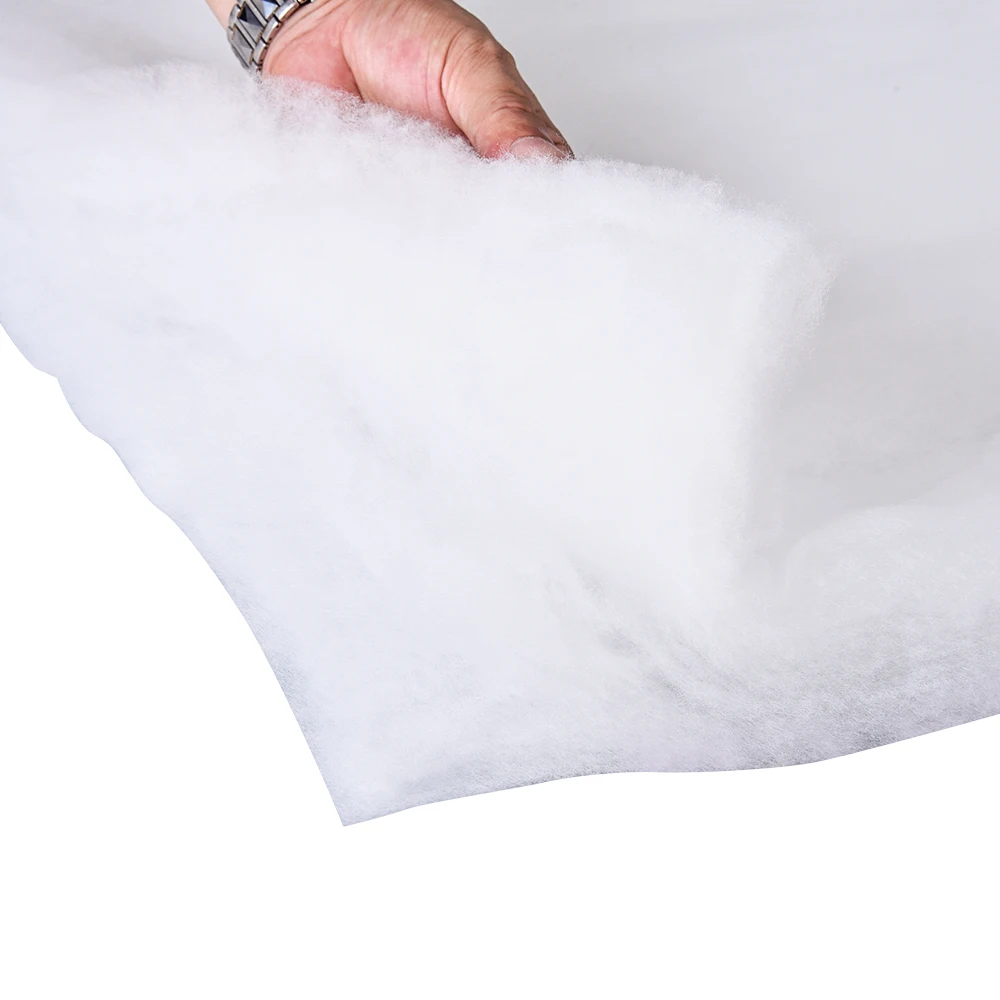 High Quality Washing Nonwoven Poly Fabric 7D 15D Filter Polyester Wadding Batting For Quilt And Garment