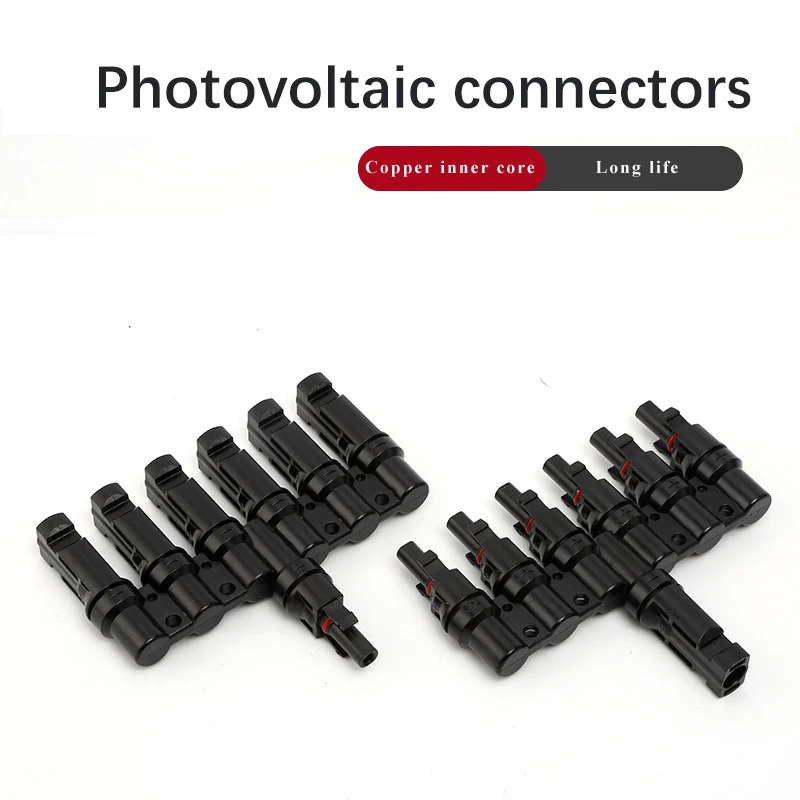 Qibu Seven-way Photovoltaic Connector wiring head One To Six Photovoltaic Power Generation System Male And Female Pv Connectors
