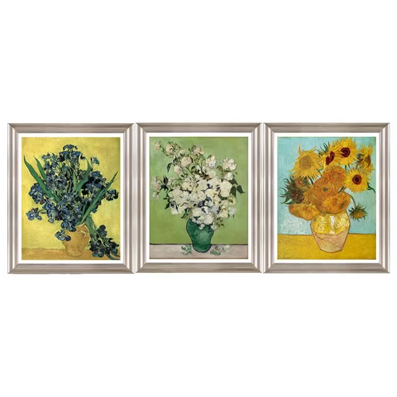 E WECIAL   Porcelain plate painting ceramic fresco European television background decorative painting Van Gogh oil painting