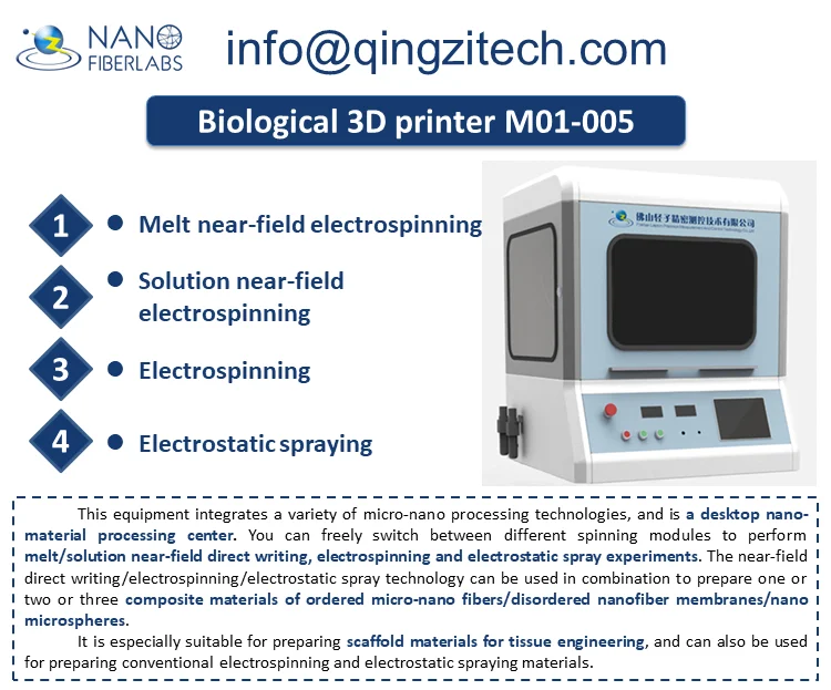
biocompatible tubular scaffolds electrospun printing for nano coating spay filaments print 3d electrospinning machine 